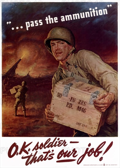 World War Two, American Patriotic Poster.