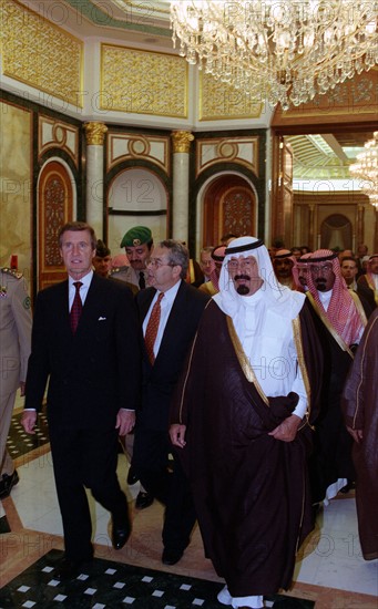 US defence secretary William Cohen Crown Prince Abdallah bin Abd al-Aziz Al Saud 1998
