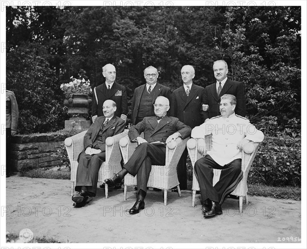 Potsdam ( Berlin ) conference, 1945. the three Allied Powers