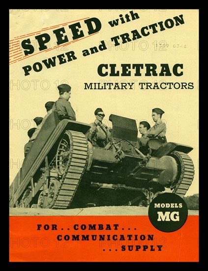 Advertisement for Cletrac military tractors