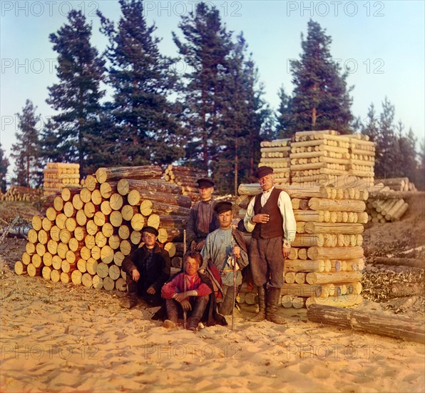 Woodcutters on the Svir River