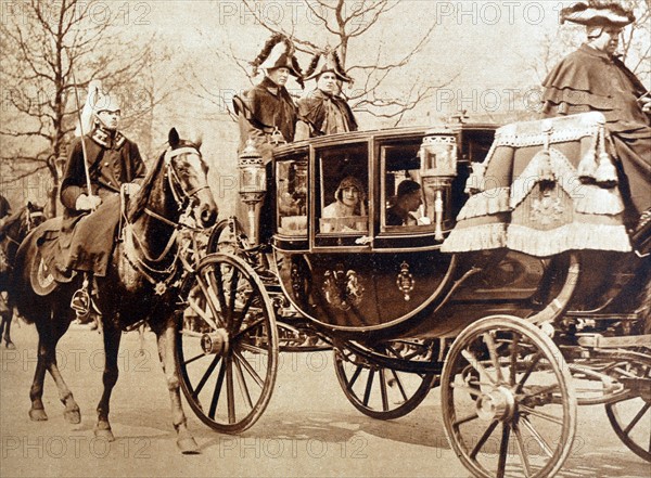 Duke and Duchess of York (Later Queen Elizabeth and King George VI of England, on their wedding day 1923