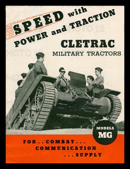 World War Two advert for British armoured tractors used on the Home front