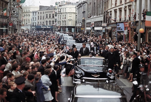 John Kennedy; Trip to Europe: Motorcade in Dublin, Ireland