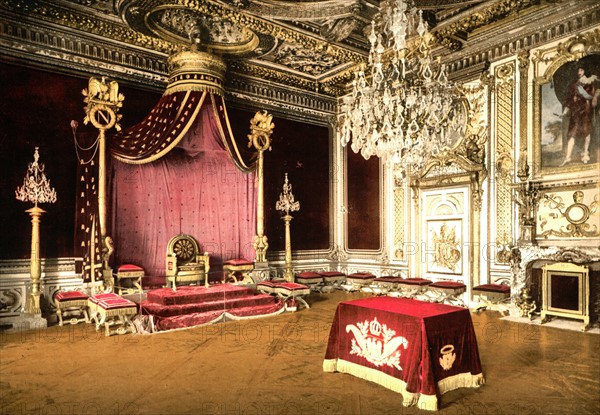 The throne room, Fontainebleau Palace, France
