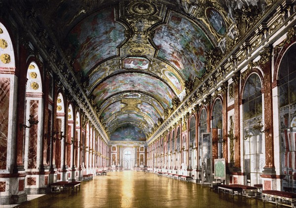 Hall of Mirrors, Versailles, France 1910