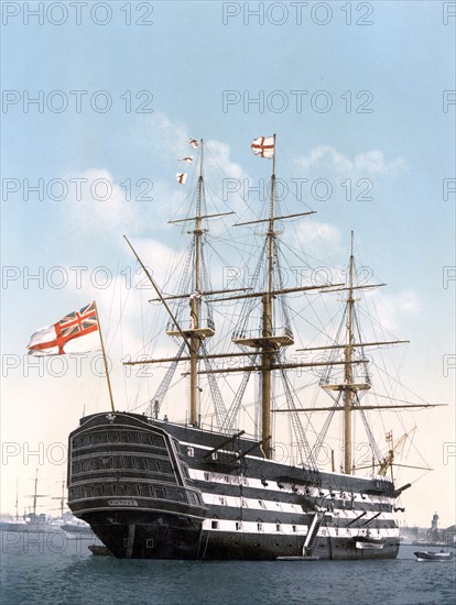 The Victory (Nelson's Flagship), stern, Portsmouth, England] 1900