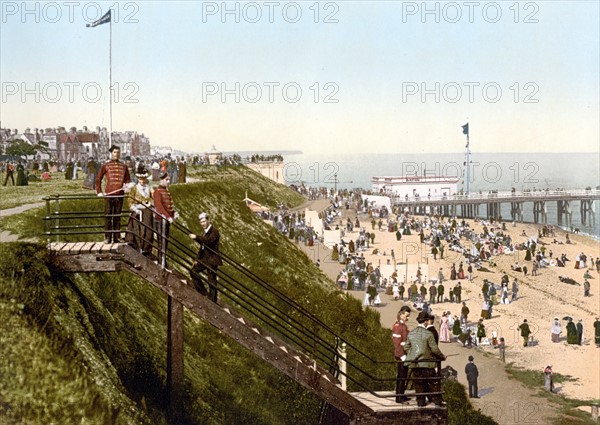 View from the cliffs, Clacton-on-Sea, England.