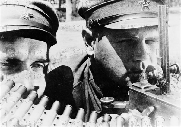 World War two: Machine gunners eastern front of the Red Army