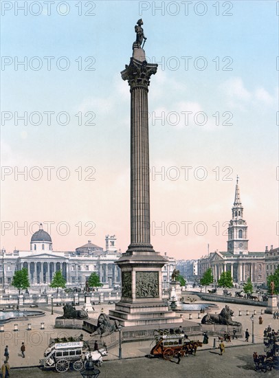 Trafalgar Square and National Gallery, London, England