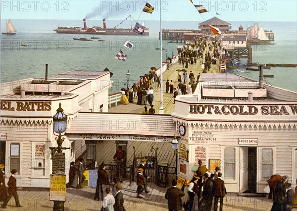 The pier, Clacton-on-Sea, England 1890