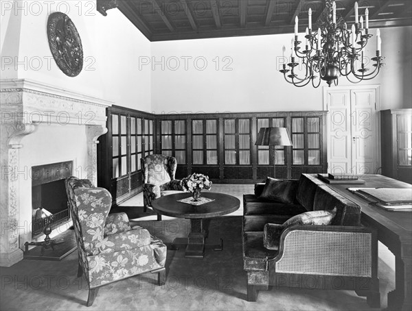 library fireplace, Reichs Chancellery, Berlin, Germany 1934