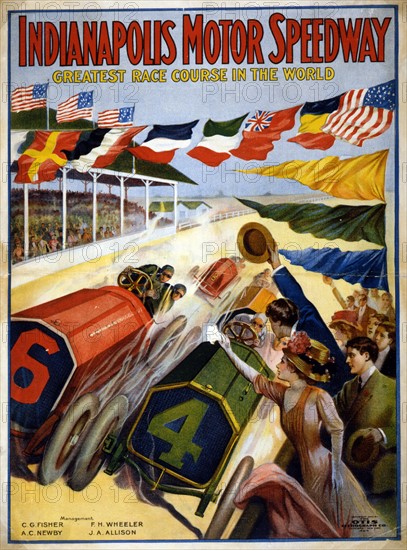 Poster for the Indianapolis Motor Speedway 1909