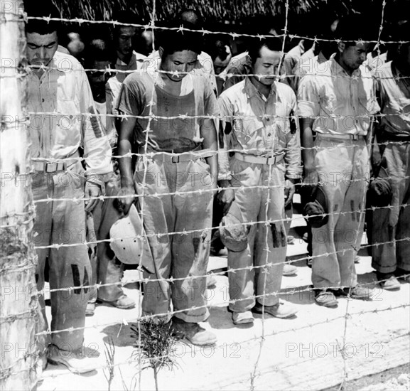 Photograph of captured Japanese guards