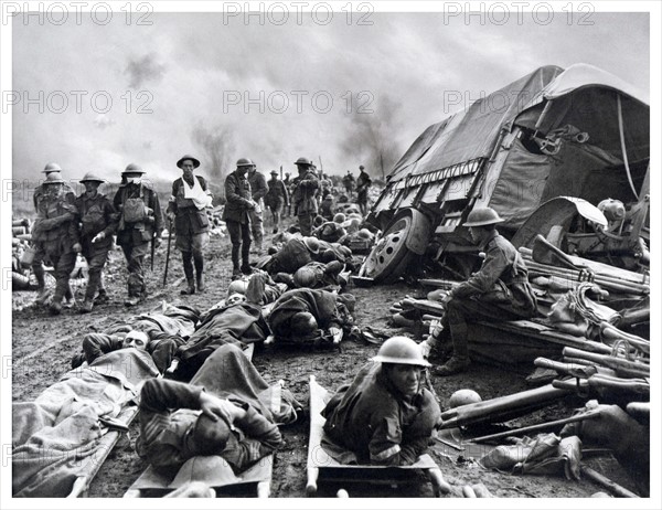 Photograph of injured solider during the First World War