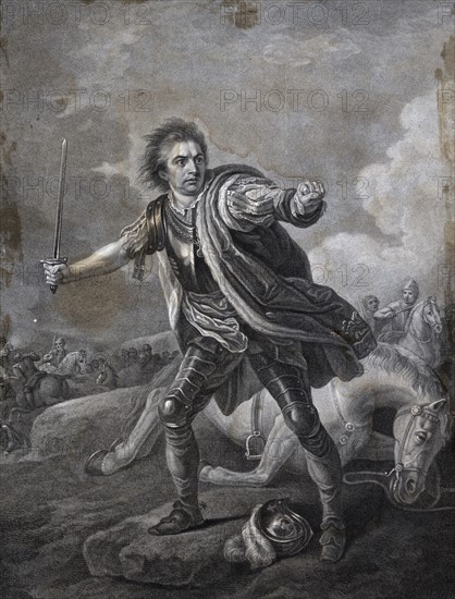 Depiction of actor David Garrick in the role of Richard the Third