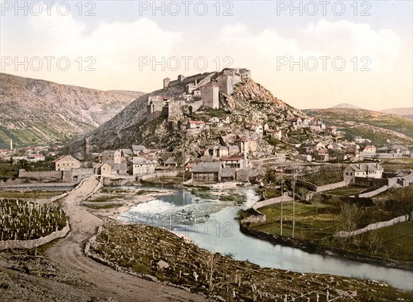 Photomechanical print of Sarajevo, Turkish shop, Bosnia, Austro-Hungary