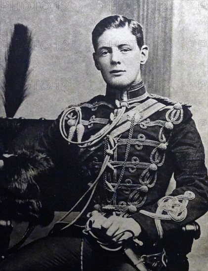 Sir Winston Churchill, (30 November 1874 – 24 January 1965) as an officer in the South African Light Horse. 1899.