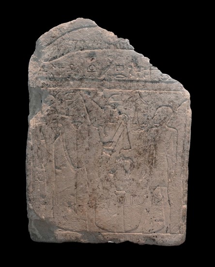 Ancient Egyptian votive stela. Limestone.