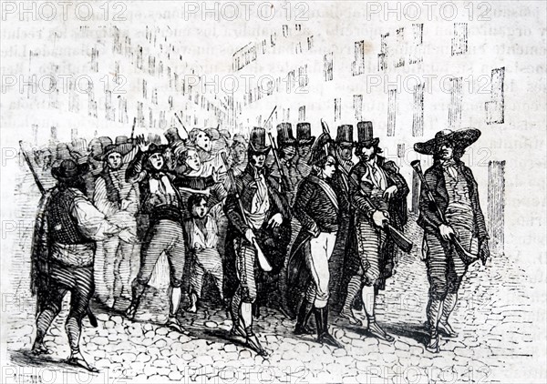 Engraving depicting the Zaragoza uprising during the Peninsular War