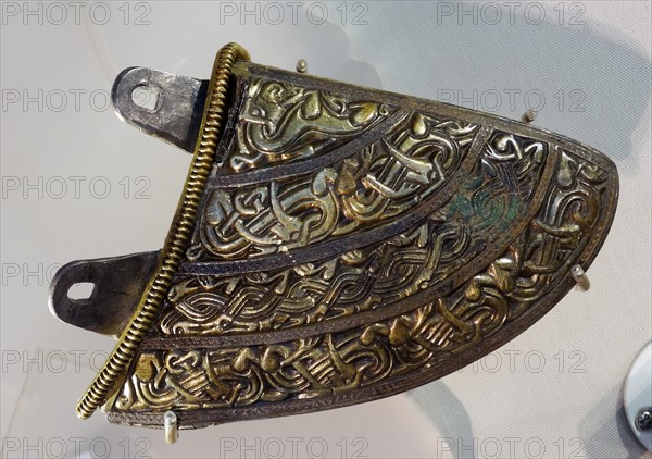 Artefact from the Staffordshire Hoard of Anglo-Saxon gold and silver metalwork.