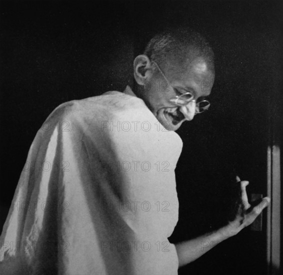 Mohandas Karamchand Gandhi (1869 – 1948), the preeminent leader of the Indian independence movement