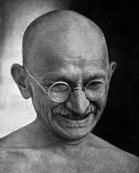 Mohandas Karamchand Gandhi (1869 – 1948), the preeminent leader of the Indian independence movement