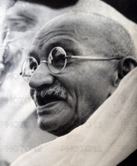 Mohandas Karamchand Gandhi (1869 – 1948), the preeminent leader of the Indian independence movement