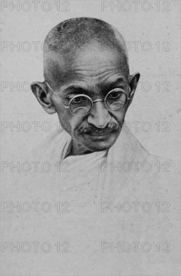 Mohandas Karamchand Gandhi (1869 – 1948), the preeminent leader of the Indian independence movement