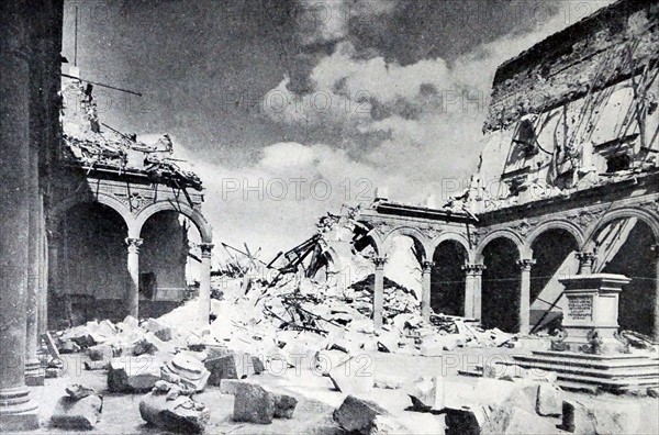 Ruined structures in Simancas, central Spain,