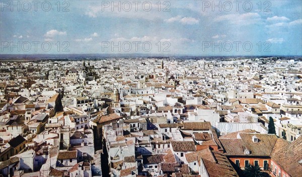 Spanish city of Seville just before the Spanish Civil War 1936