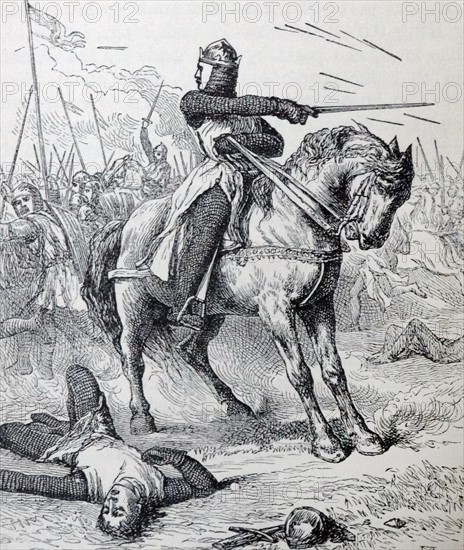King Harold II of England at the Battle of Hastings 1066
