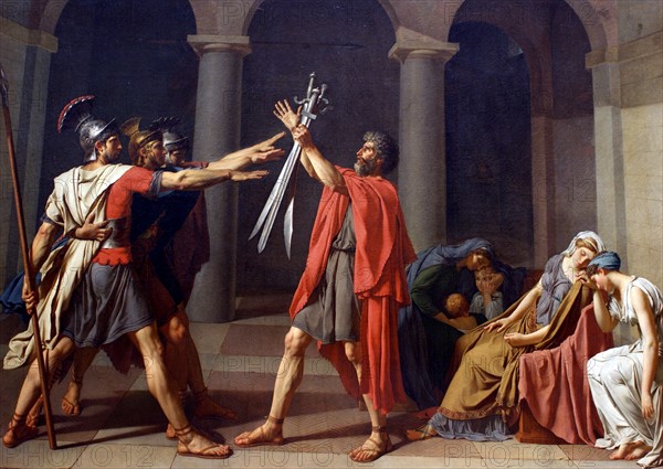 Oath of the Horatii' by Jacques-Louis David