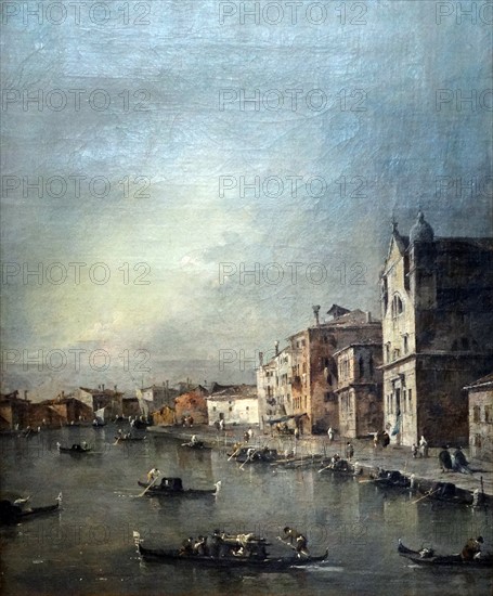 The Grand Canal Venince Church of St Lucia' by Francesco Guardi