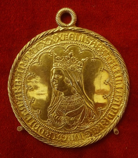 Coin depicting Elizabeth of Hungary