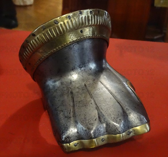 Steel and brass gauntlets
