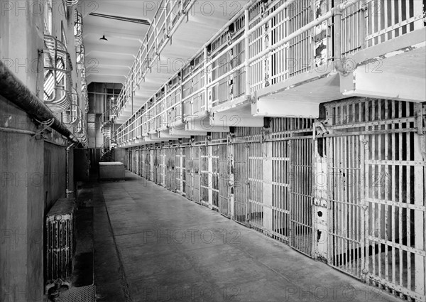 Southwest view on Cell Block 'A' in Alcatraz