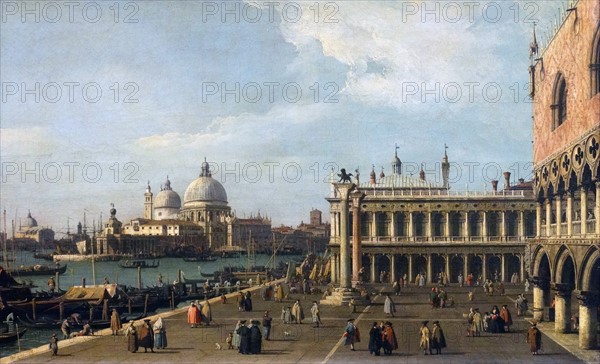 Santa Maria Della Salute from the Piazzetta' by Giovanni Antonio Canal