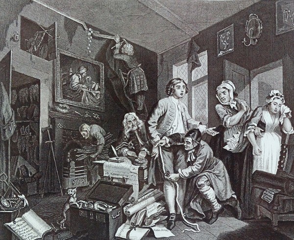 The Rake's Progress' by William Hogarth