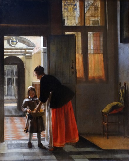 A Woman Peeling Apples' by Pieter de Hooch