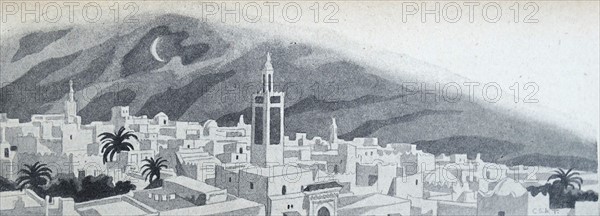 City of Tétouan in Morocco during the Hispano-Moroccan War
