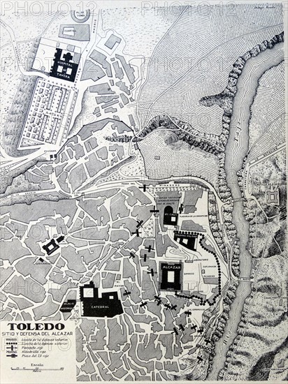 illustrated map of Toledo