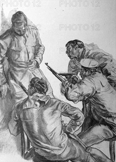 Propaganda illustration by Carlos Saenz De Tejada