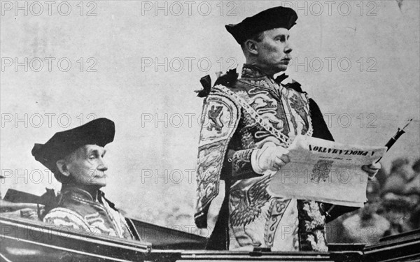 Photograph of The proclamation of the armistice ceremony held in London