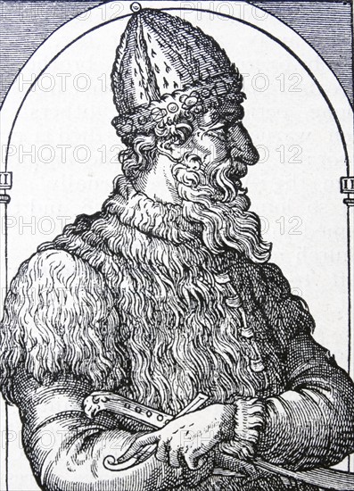 Engraving depicting Ivan III 'The Terrible'