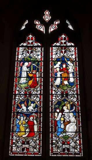 Stained glass window at St Michael and All Angels Anglican church