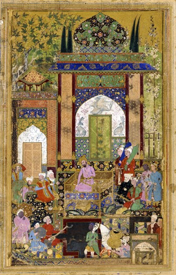 Babur holding Court