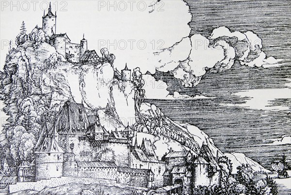 Illustration after Albrecht Durer copperplate engraving