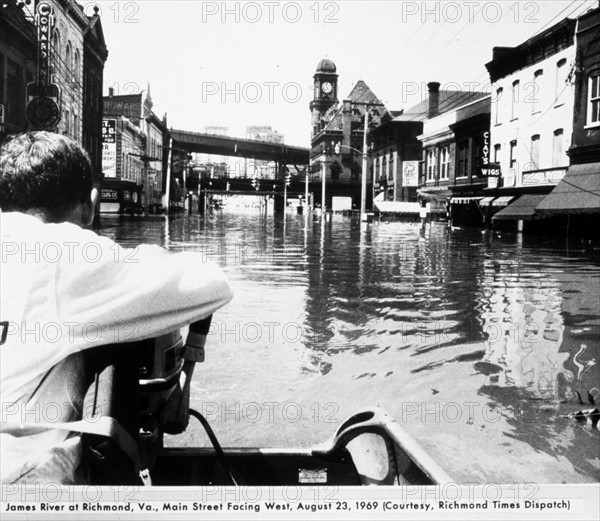 Photograph showing the remnants of Hurricane Camille