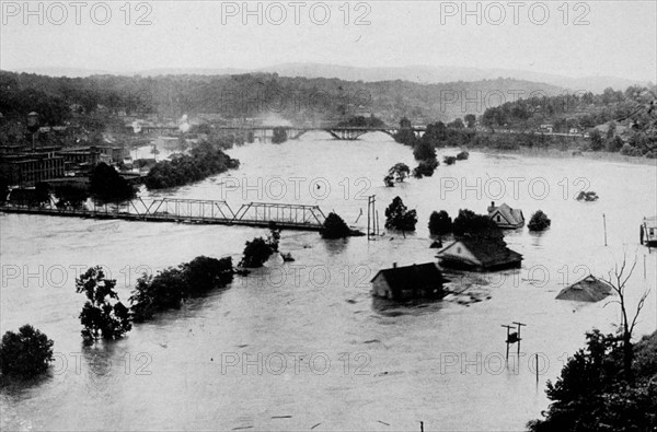 Flooding of the French Broad River in Asheville